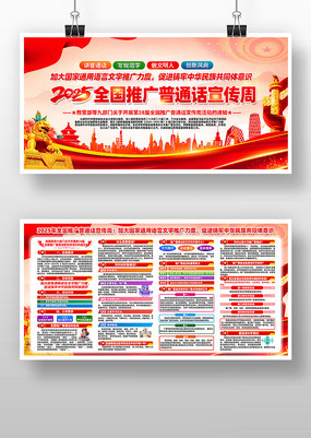 2025年全国推广普通话宣传周活动展板