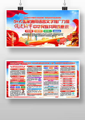 2025年全国推广普通话宣传周主题展板