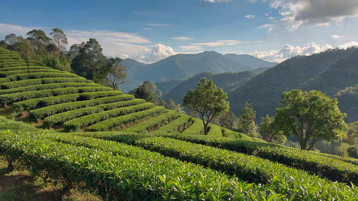 茶山自然风光全景 茶山自然风光全景
