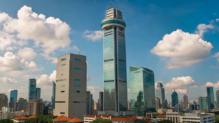 城市高楼大厦全景