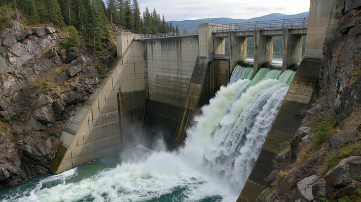 大坝泄洪自然景观 大坝泄洪自然景观