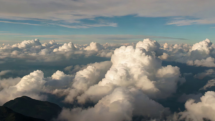 高空俯瞰云海景观 高空俯瞰云海景观