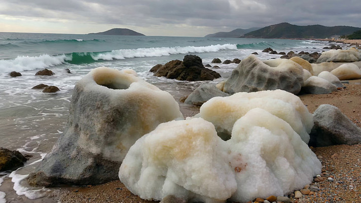海边礁石海浪自然景观 海边礁石海浪自然景观