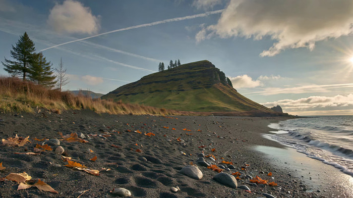 海边山丘自然风光 海边山丘自然风光