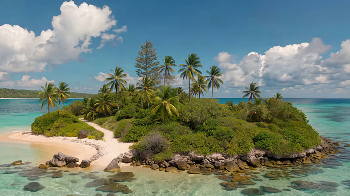 海岛自然风光全景 海岛自然风光全景