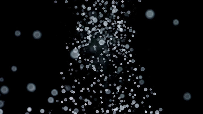 黑色背景粒子飘散效果