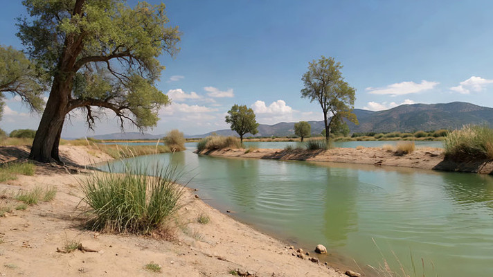 河畔树木自然风光 河畔树木自然风光