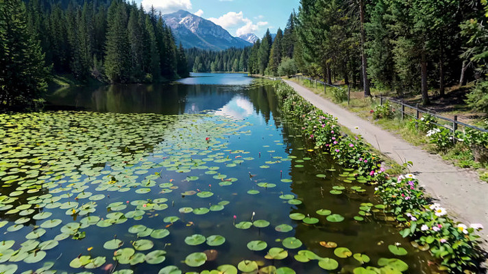 森林湖泊自然风光 森林湖泊自然风光