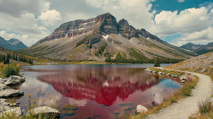 山间湖泊自然风光 山间湖泊自然风光