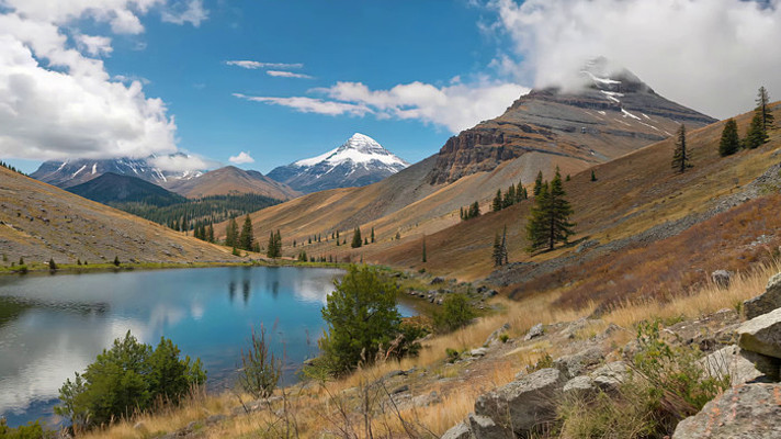 山间湖泊自然风光 山间湖泊自然风光