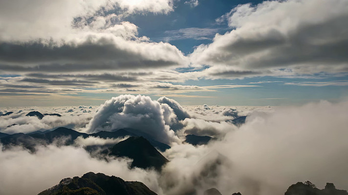 山峦云海自然风光 山峦云海自然风光