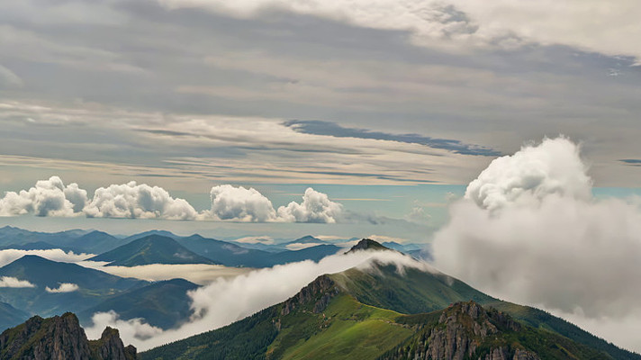 山峦云海自然风光 山峦云海自然风光