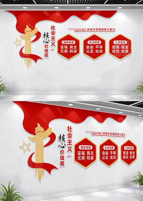 社会主义核心价值观党建文化墙
