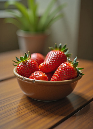 碗里的新鲜草莓