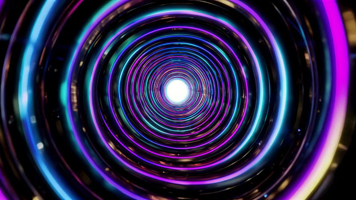 炫彩霓虹隧道穿梭效果 mp4
