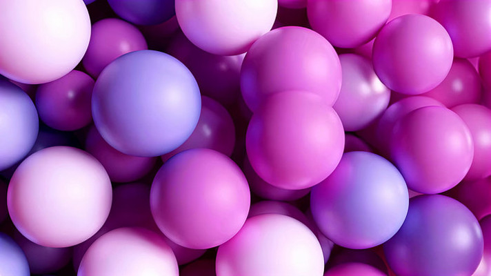 彩色球体3D渲染画面 彩色球体3D渲染画面