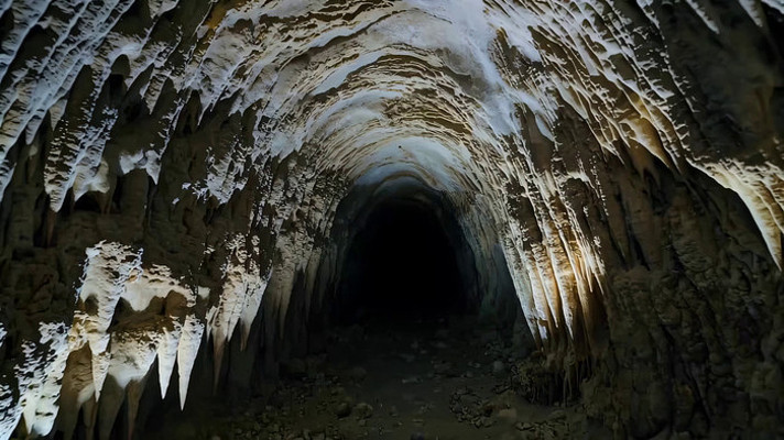 洞穴内部钟乳石景观 洞穴内部钟乳石景观