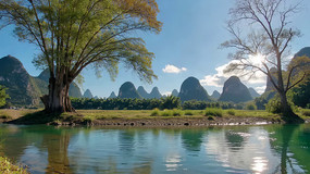 广西阳朔漓江山水风景