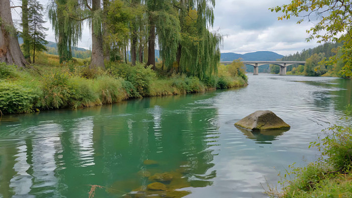 河畔森林自然风光 河畔森林自然风光
