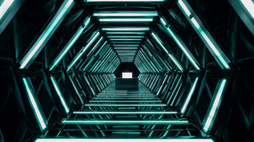 科技感隧道空间画面