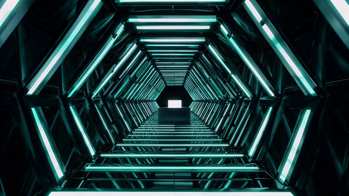 科技感隧道空间画面 mp4