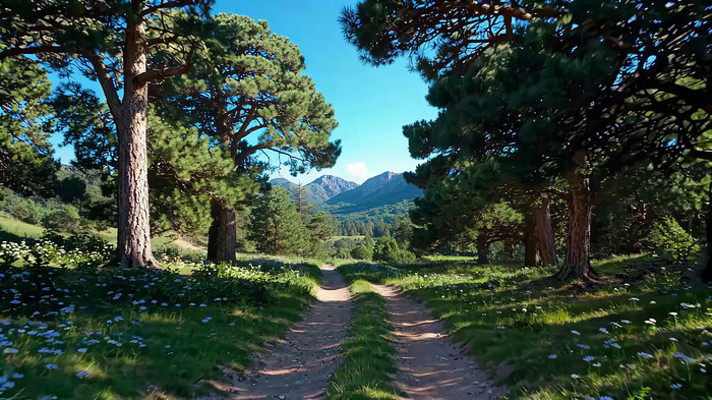 林间小道自然风光 林间小道自然风光