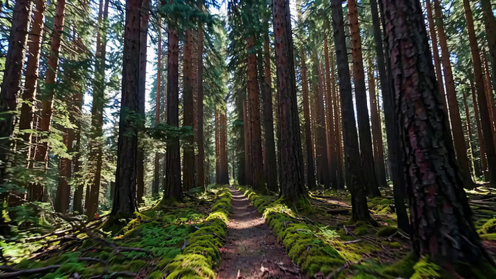 森林中的林间小道 森林中的林间小道