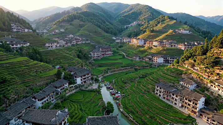山村梯田俯瞰全景 山村梯田俯瞰全景
