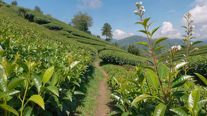 山间茶园自然风光 山间茶园自然风光