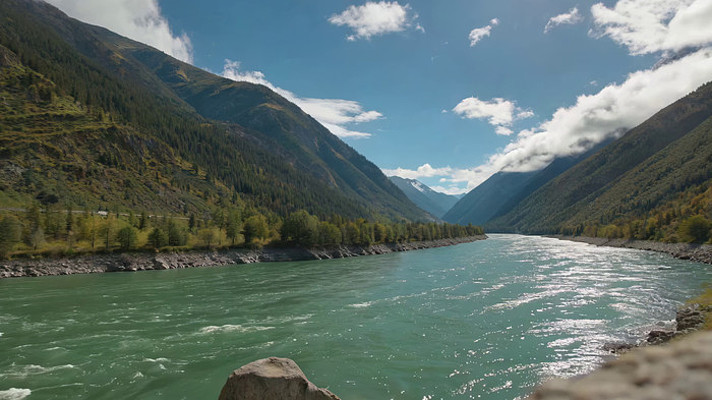山间河流自然风光 山间河流自然风光