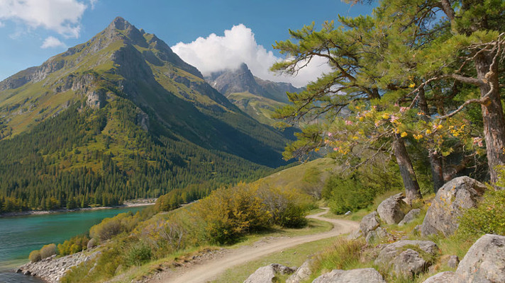 山间湖泊自然风光 山间湖泊自然风光