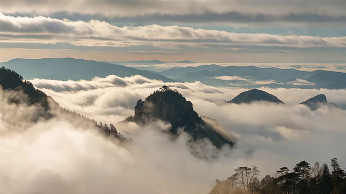 山间云海自然风光 山间云海自然风光