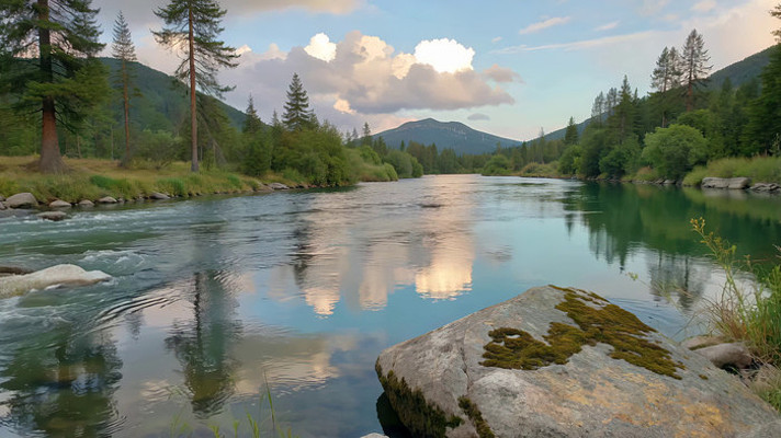 山林间河流自然风光 山林间河流自然风光
