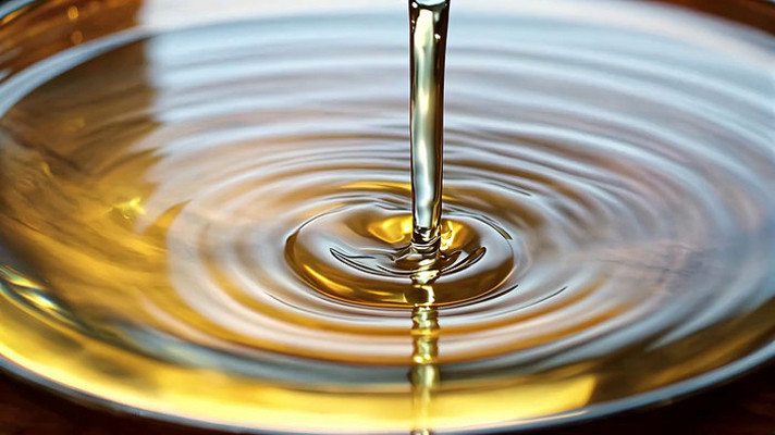 食用油倾倒特写画面 食用油倾倒特写画面