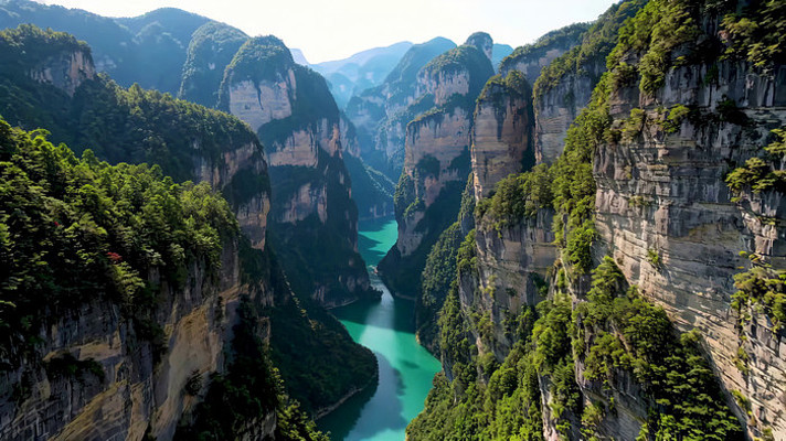 峡谷自然风光俯瞰素材 峡谷自然风光俯瞰素材