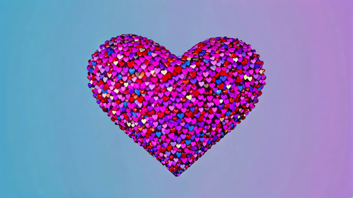 心形爱心元素3D渲染 心形爱心元素3D渲染