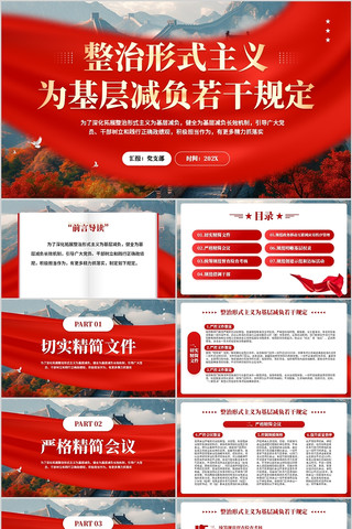 整治形式主义为基层减负若干规定PPT模板