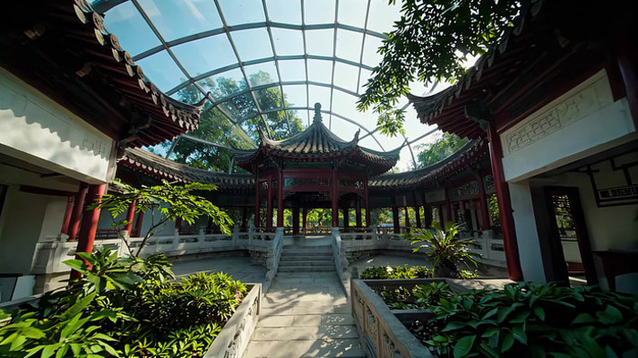 中式古典庭院景观 中式古典庭院景观