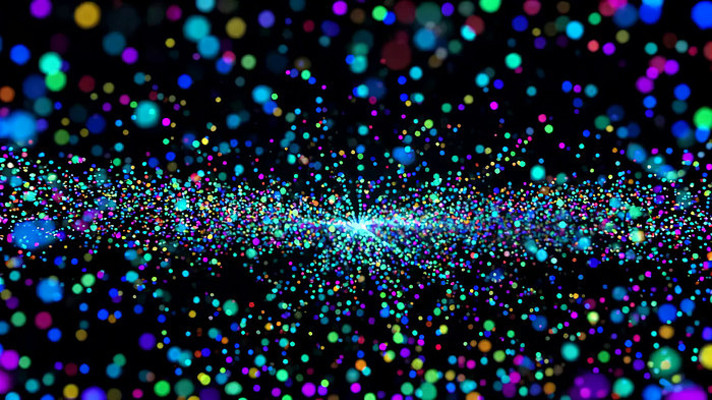 彩色粒子光效背景素材 彩色粒子光效背景素材