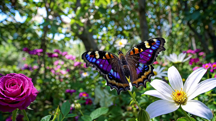 花丛中飞舞的彩色蝴蝶 花丛中飞舞的彩色蝴蝶
