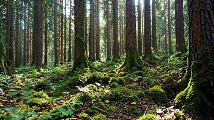 茂密森林自然风光 茂密森林自然风光