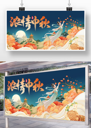 浓情中秋中秋节海报