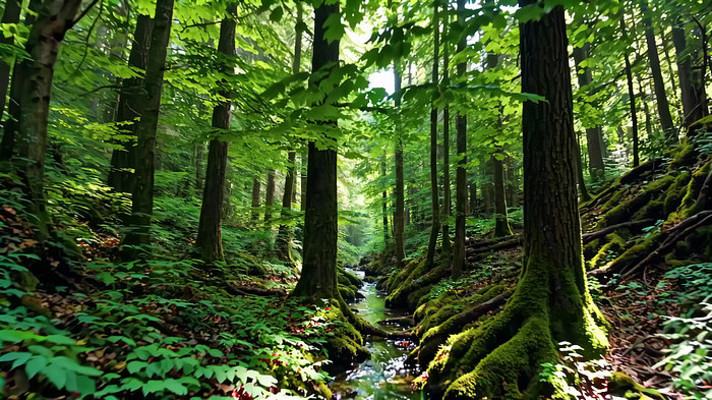 ɭ���е�Ϫ����Ȼ���