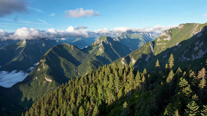山林云海全景风光 山林云海全景风光