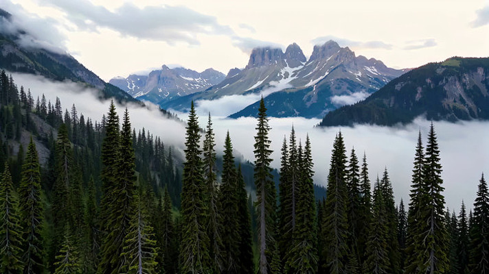 山林云海自然风光 山林云海自然风光
