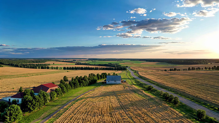 田野农场航拍全景 田野农场航拍全景