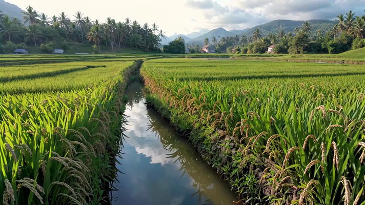 田园稻田自然风光 田园稻田自然风光