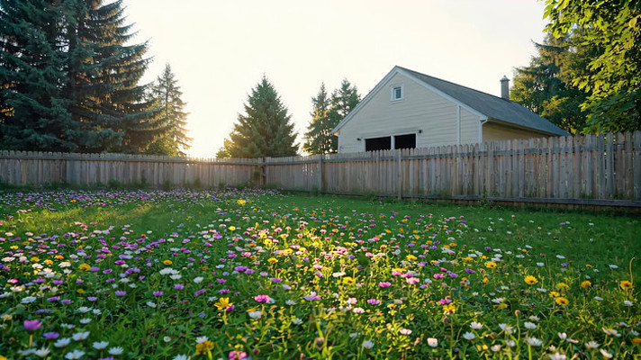 庭院花海阳光风景 庭院花海阳光风景