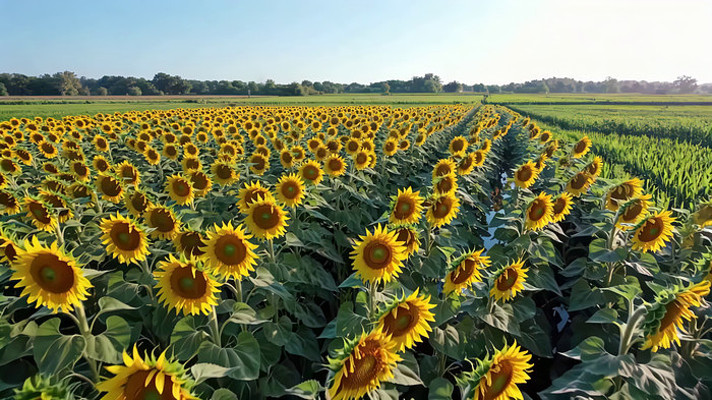 向日葵田田园风光 向日葵田田园风光