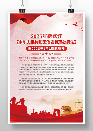 新修订治安管理处罚法施行海报